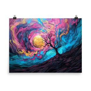 Lágrima dorada: póster de papel mate mejorado, Decoración de diseño, Lienzo para decoración de habitaciones