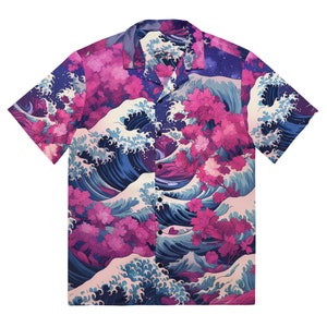 Premium Lightweight Button-Up Shirt &quot;Cherry Blossom&quot; - Waves Exclusive Drop Collection