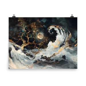 Tidal: Póster de papel mate mejorado, Decoración de diseño, Lienzo para decoración de habitaciones
