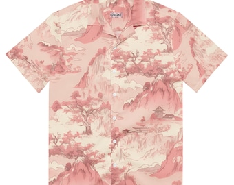 Premium Lightweight Button-Up Shirt &quot;Cherry Blossom&quot; - Mountains Exclusive Drop Collection