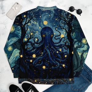 Otherworld Starry Night Bomber Jacket - Vincent Van Gogh Inspired Wearable Art - Exclusive Drop Collection
