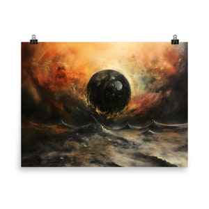 Black Sun - Póster de papel mate mejorado, decoración de diseño, lienzo de decoración de habitaciones