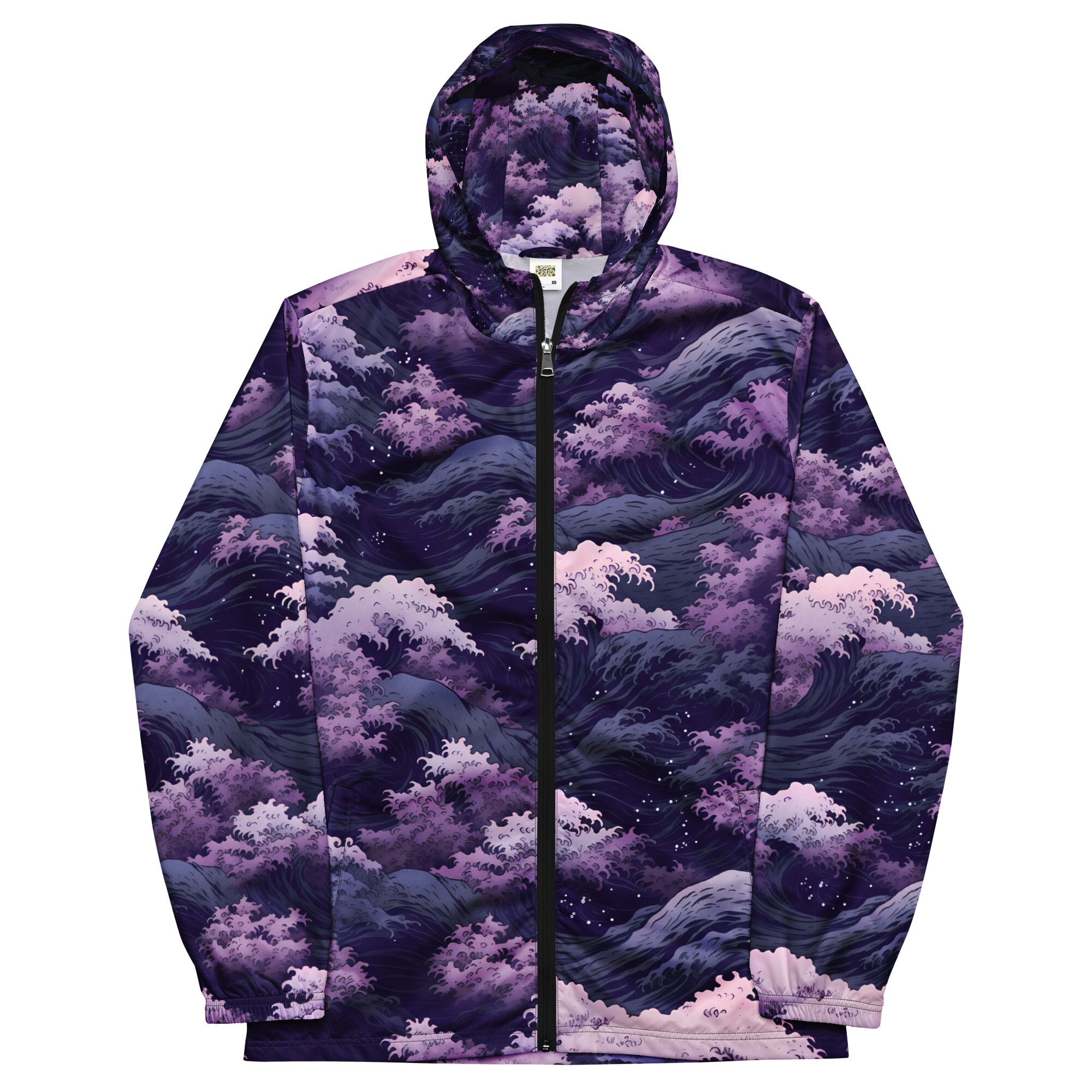 Premium Men’s Windbreaker "Purple Waves" - Waves Exclusive Drop Collection