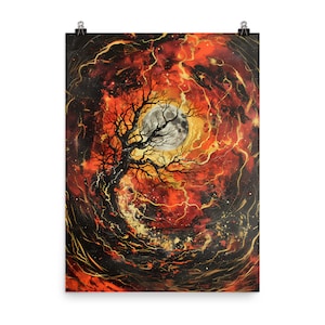 Infierno: póster de papel mate mejorado, Decoración de diseño, Lienzo para decoración de habitaciones