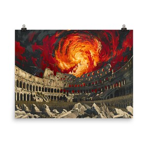 Coliseo: póster de papel mate mejorado, Decoración de diseño, Lienzo para decoración de habitaciones