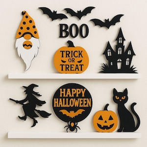 Halloween Laser Cut SVG Bundle | 3D Pumpkin Ghost Decor for Glowforge Cricut | Instant Digital Download