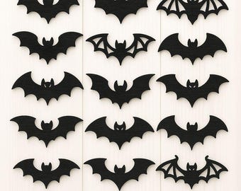 Halloween Bat Svg Bundle | Flying Bat Cut Files for Cricut, Silhouette & Glowforge | Laser Cut Bat Dxf |  Halloween Party Digital Download