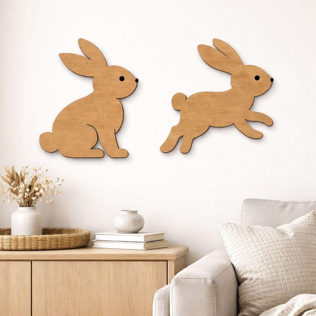 Easter Bunny SVG Bundle | Wooden Bunny Cut Files | Laser Cut Rabbit SVG ...