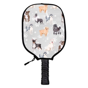 Dog Mom Pickleball Paddle Cover - Handmade Pickleball Paddle Covers - Perfect Gift For Pickleball Players & Fans