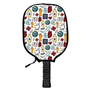 Medic Pickleball Paddle Cover - Handmade Pickleball Paddle Covers - Perfect Gift For Pickleball Players & Fans
