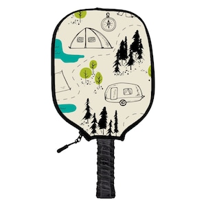 Camping Pickleball Paddle Cover - Handmade Pickleball Paddle Covers - Perfect Gift For Pickleball Players & Fans