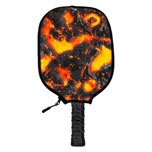 Lava Pickleball Paddle Cover - Handmade Pickleball Paddle Covers - Perfect Gift For Pickleball Players & Fans