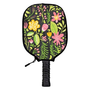 Spring Florals Pickleball Paddle Cover - Handmade Pickleball Paddle Covers - Perfect Gift For Pickleball Players & Fans