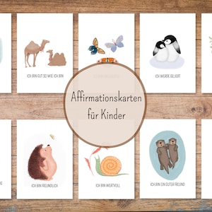 Cartes d'affirmation pour enfants - PDF à imprimer soi-même