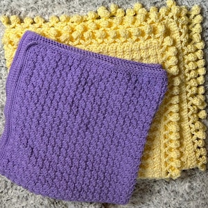 Crocheted Baby Blanket - Baby Girl Boy Blanket - Baby Shower Gift - Handmade Baby Blanket - Baby Beanie