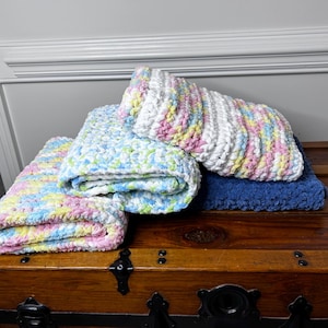 Handmade Fleece Baby Blanket: Crocheted Lightweight Cuddle Blanket