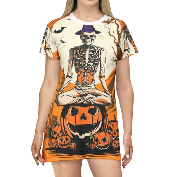 Yoga Skeleton - T-Shirt Dress