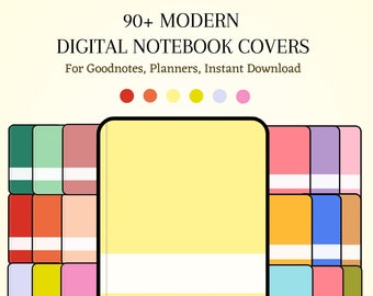Modern Digital Notebook Covers: Minimalist Design for GoodNotes (Digital Download)