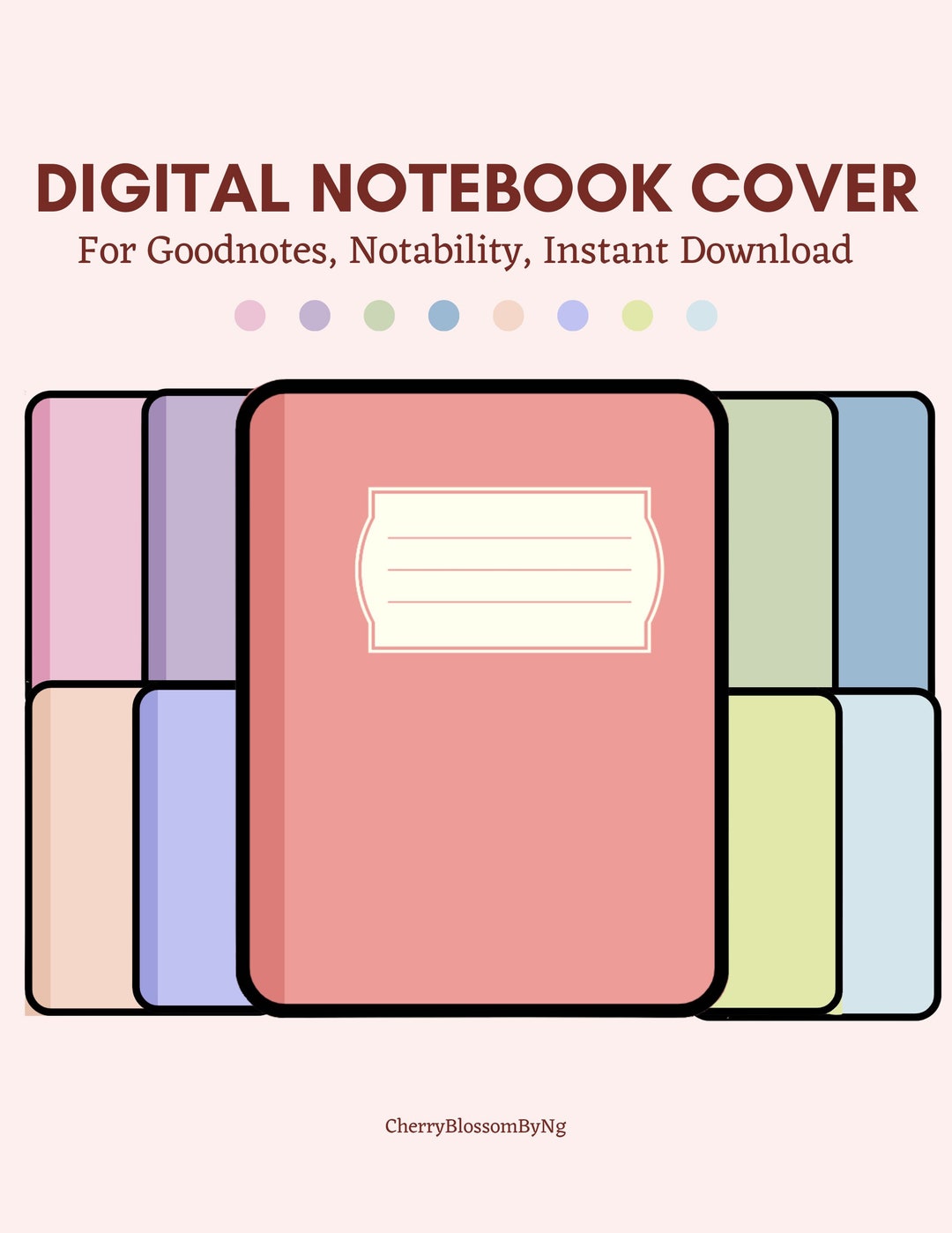 Digital Notebook Covers for Goodnotes and Notability Etc Etsy