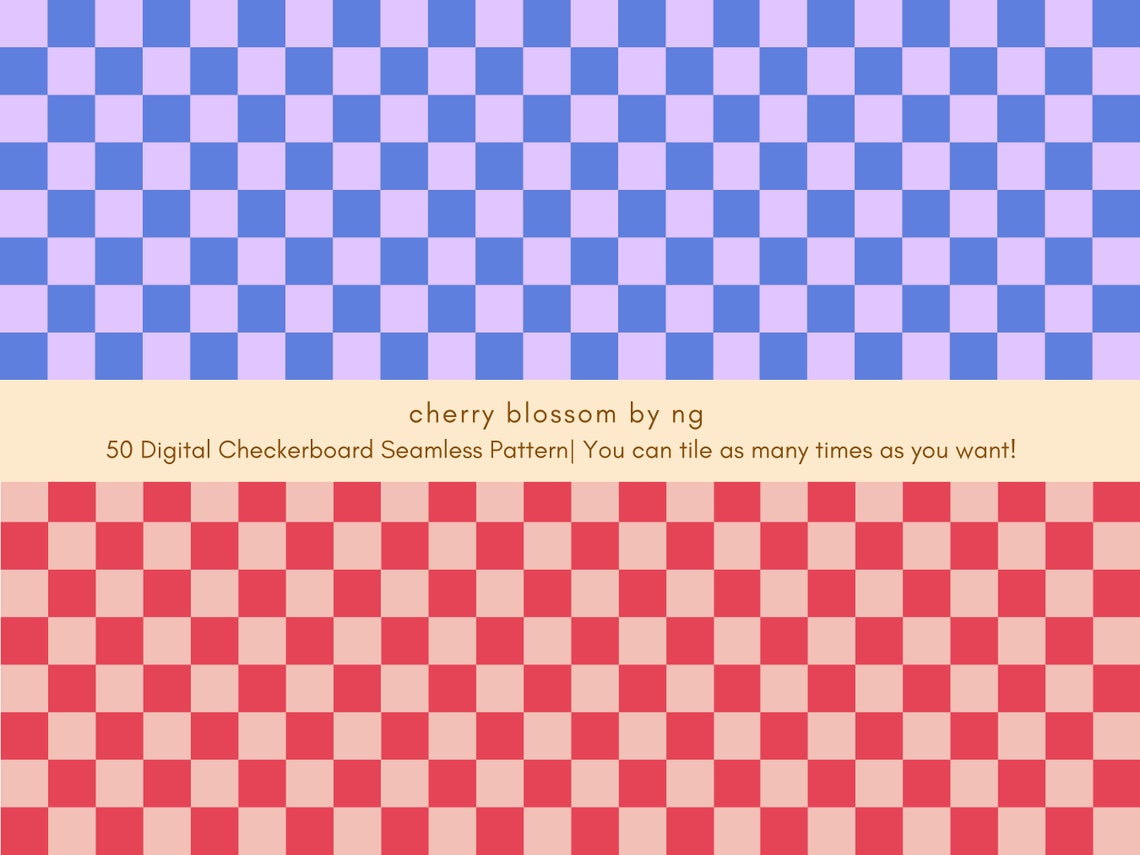 50 Checkerboard Digital Paper Checker Grid Background for Commercial ...