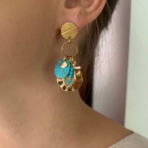 stainless steel dangle earrings