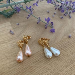gold-plated glass earrings