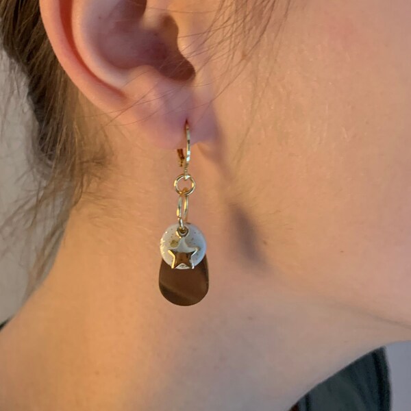 Création Boucles d'Oreilles Grenat Almandin 10 mm et Dormeuses | Les Pierres de Pascal