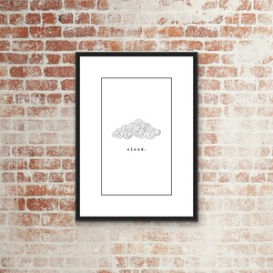 Cloud - Digital Gallery Wall Art, Trendy Wall Art.
