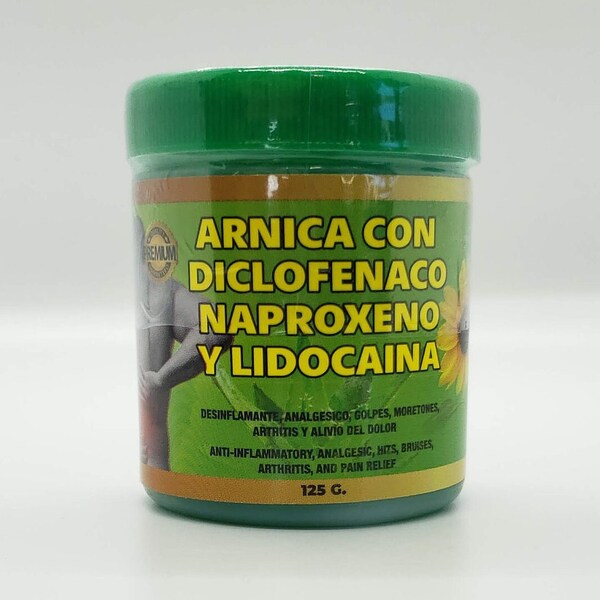 Arnica con Diclofenaco, Naproxeno y Lidocaina