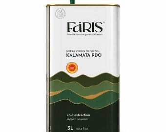 Faris Extra Virgin Kalamata Olive Oil 3 Liter Can