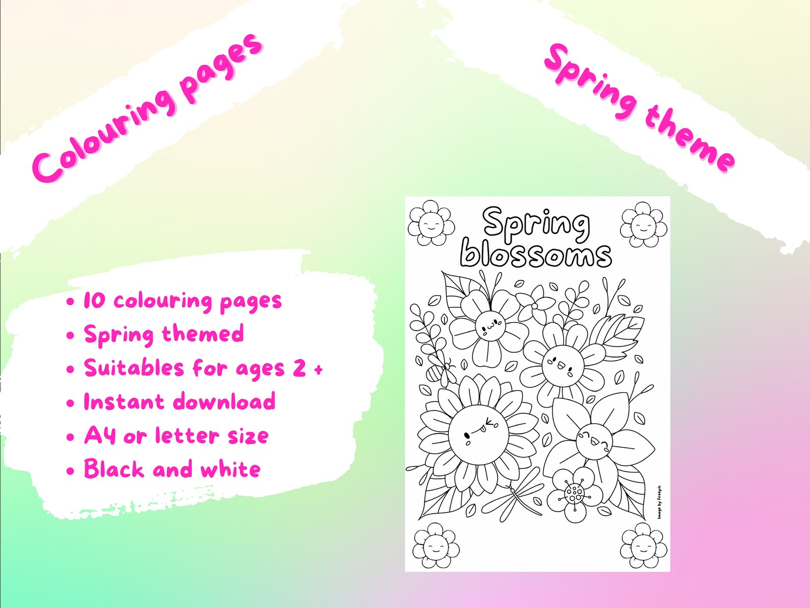Printable Spring Colouring Pages, Spring Theme Pictures for Toddlers ...