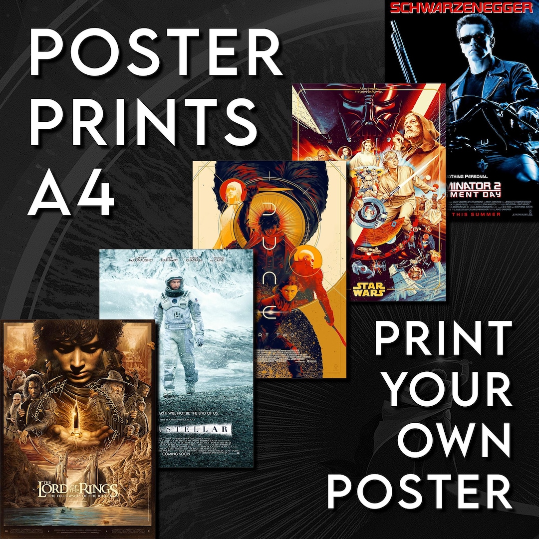 A4 Poster Printing Movie Custom Prints High Quality Film Art Video ...