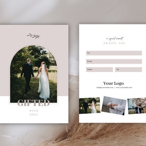 Modello di buono regalo fotografico, modello gard regalo, modello canva, buono regalo fotografico, buono fotografico
