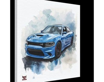 Dodge Charger SRT Inspired Canvas Wall Art