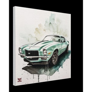 Classic 1972 Camaro SS Inspired Canvas Wall Art