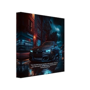 BMW M3 Inspired Wall Art with motivational quote