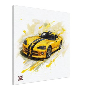 The Gen2 Dodge Viper Canvas Wall Art