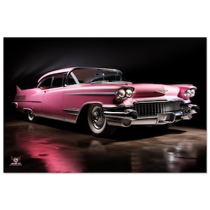 Pink Cadillac Inspired Wall Art