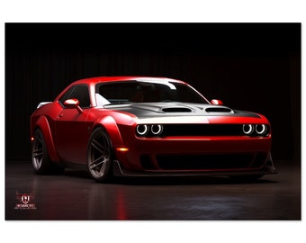 Custom Challenger SRT Hellcat Inspired Wall Art