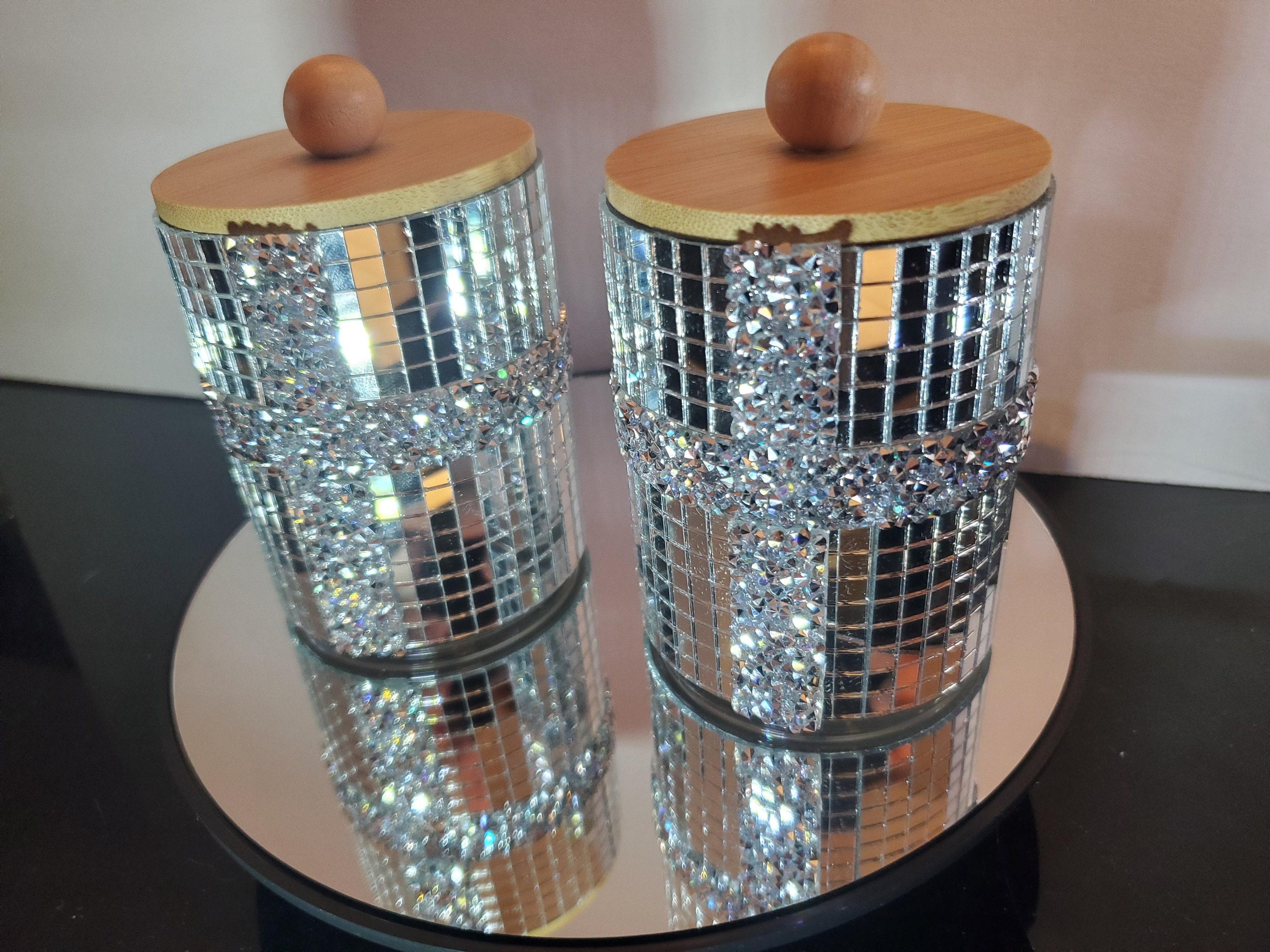 Blinged Bathroom Canisters Set - Etsy