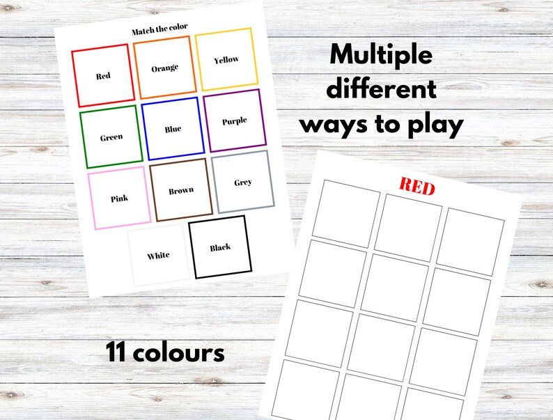 Color Sorting Activity Busy Book Page, Learning Color Matching, Color ...