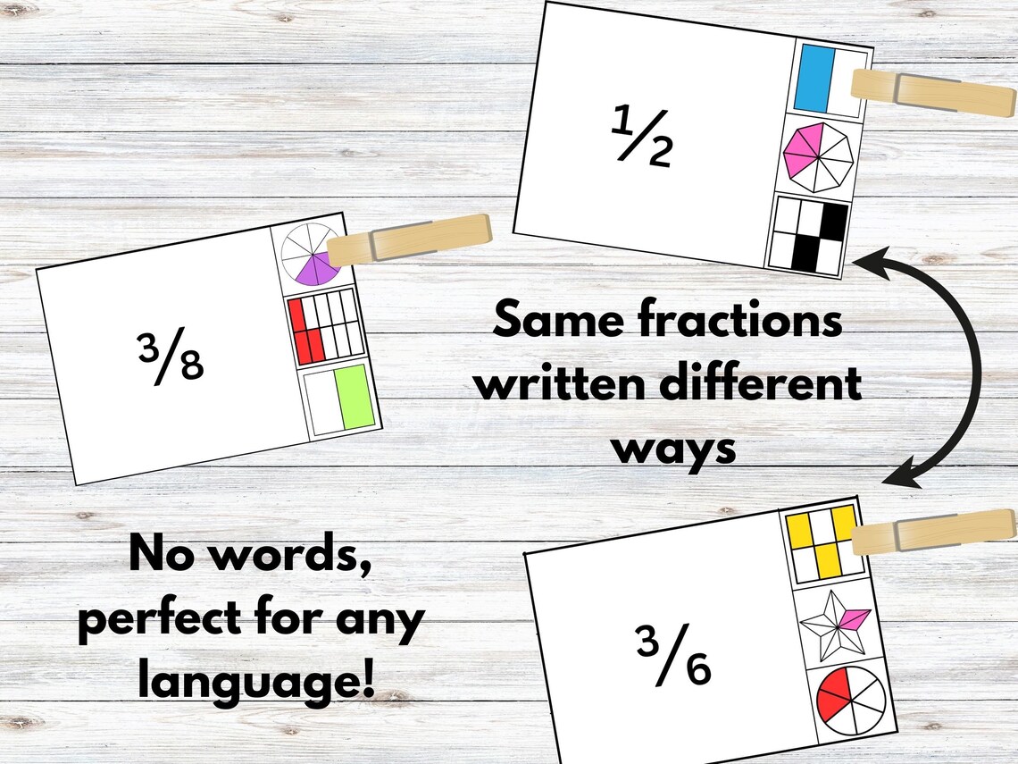 Fraction Clip Cards Printable Flash - Il 1140xN.5007856583 Ghq0