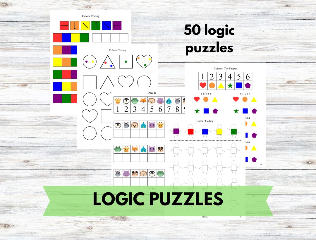 Logic Puzzle Worksheets Brain Teaser Printable, Math Problem Solving ...