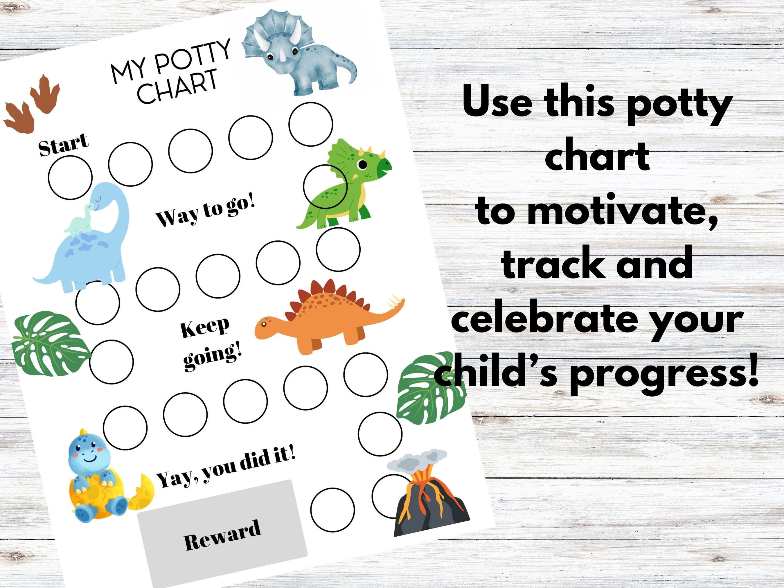 Dinosaur Potty Chart Printable Dinosaur Reward Chart - Etsy Australia