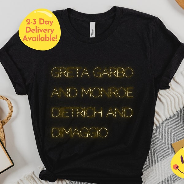 Vogue Greta Garbo shirt for women Concert shirt Birthday Gift Celebration Tour Shirts