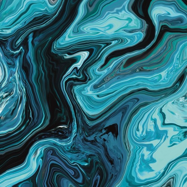 Abstract Fluid Art | Digital | Wall Art | Blue Abstract Art