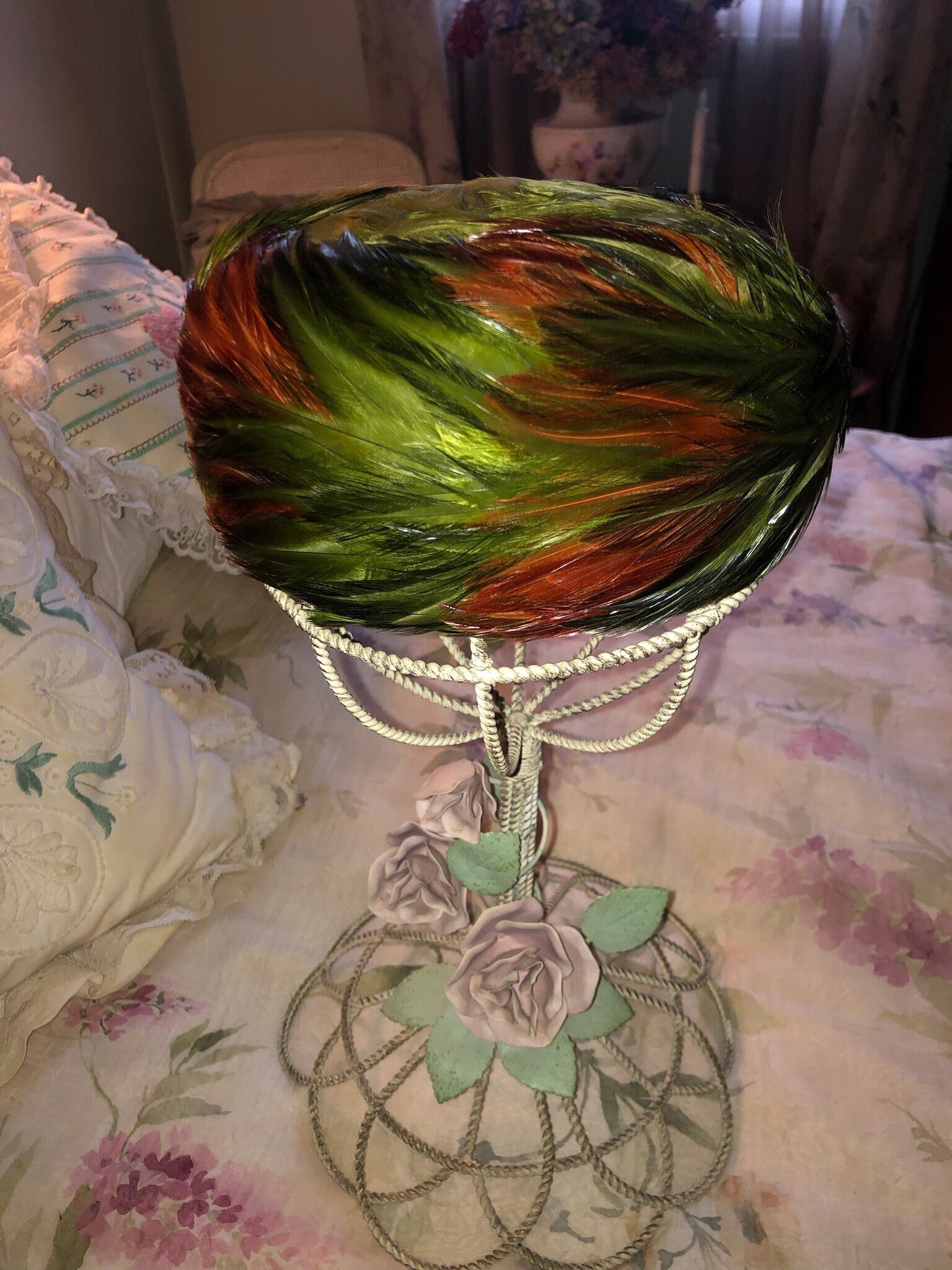 Evelyn Varon Exclusive Vintage Feather Hat - Etsy display picture 3