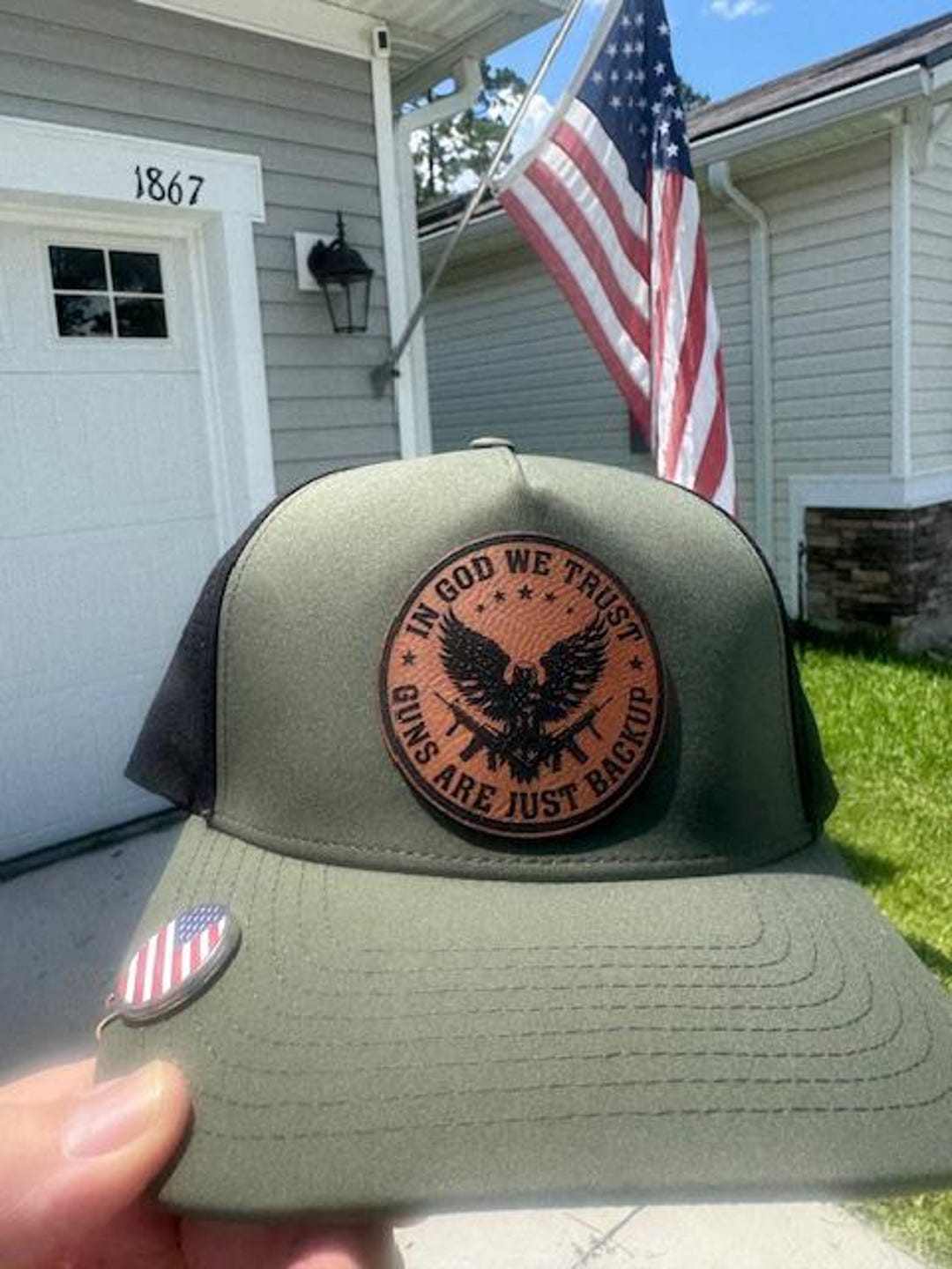 In God We Trust Guns Are Just Backup Hat, Lone Star Dura Bull Hat, Gun ...