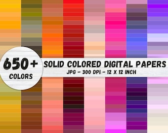 Plus de 650 papiers numériques de couleur unie pour Noël - Palette de couleurs vives et transparentes | Téléchargement instantané pour le scrapbooking et la fabrication de cartes | Bricolage