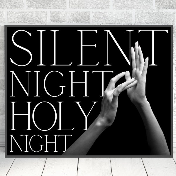 Silent Night Sign Etsy